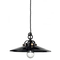 Lampada Sospesa Soho, Con Paralume In Lamiera Smaltata. Prodotto 100% Made In Italy.