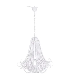 Lampadario Corona Bianco Opaco H71
