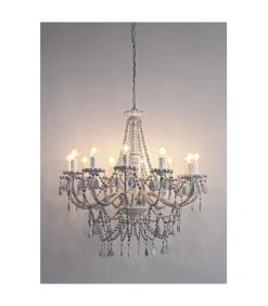 Lampadario 12Luci Beads Bianco