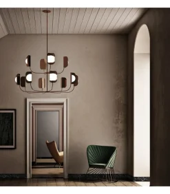 Leaf, Lampadario A 12 Luci Led