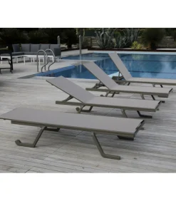 Lettino Prendisole Podio Con Maglia Flessibile.