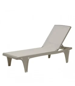 Lettino Prendisole Tahiti Di Scab, Con Struttura In Polipropilene Per Outdoor E Telo Traspirante E Idrorepellente.