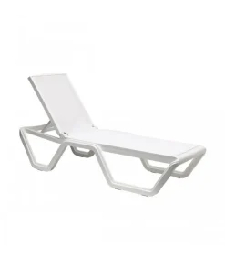 Lettino Vela Di Scab, Con Struttura In Polipropilene Per Outdoor E Telo Traspirante E Idrorepellente.