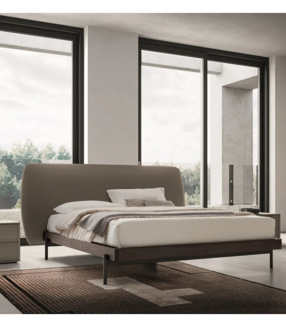 Letto Bali Imbottito E Legno