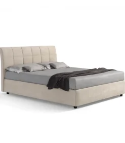 Letto Berlino Imbottito E Rivestito.