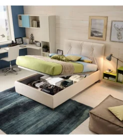 Letto Comfort Testata Step, Realizzato Interamente In Italia Da Moretti Compact.