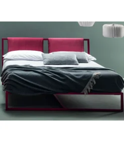 Letto Frame Double Di Samoa Con Struttura In Tubolare Di Metallo Colorato