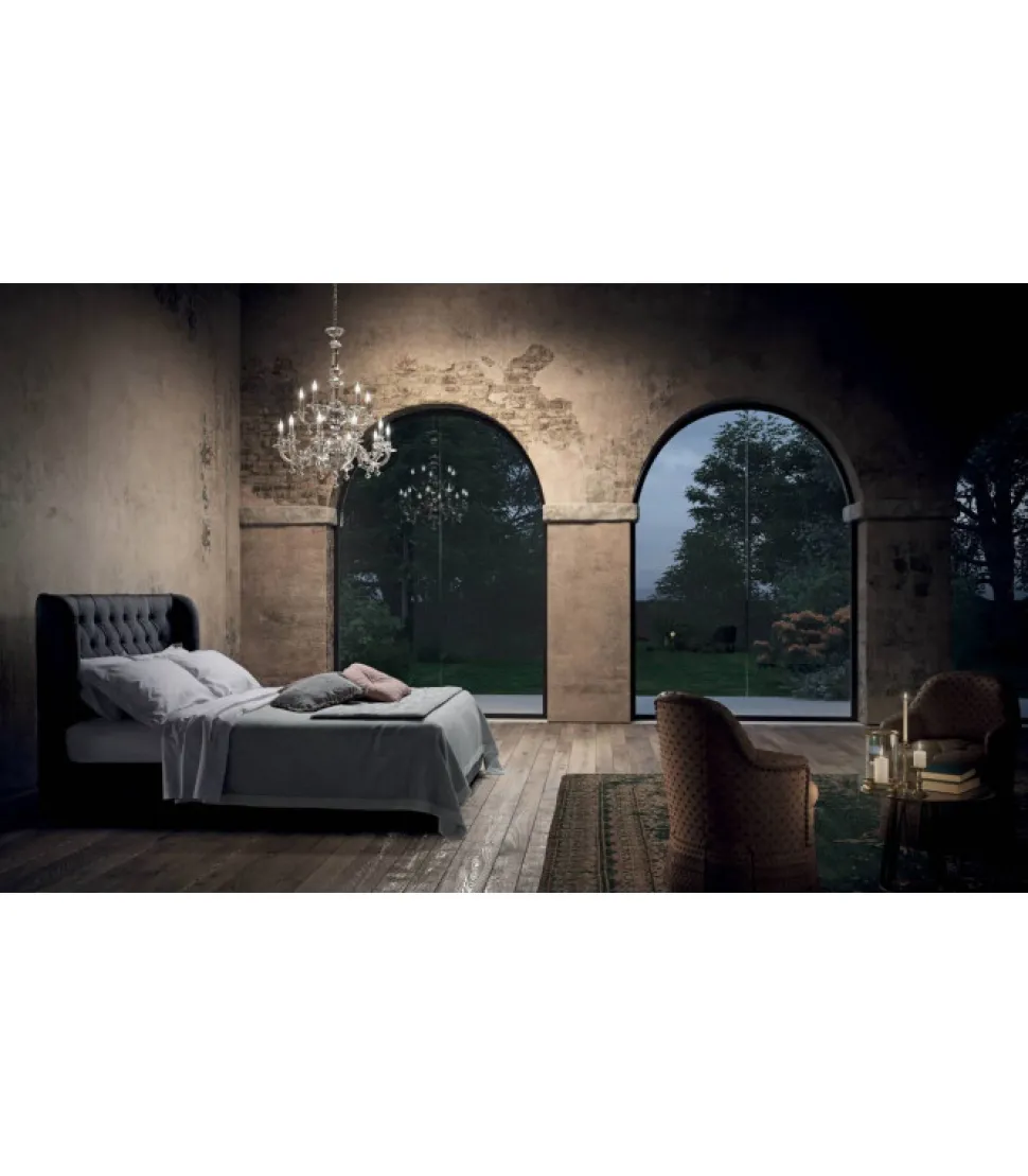 Letto Gem Con Contenitore Con La Struttura Completamente Imbottita