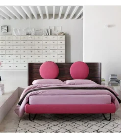 Letto Hug 01 Round H17, Con Contenitore O Fisso.