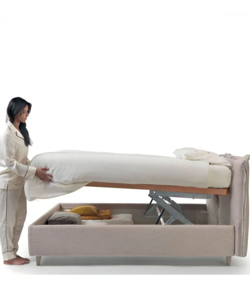 Letto Imbottito Carlotta Con Contenitore