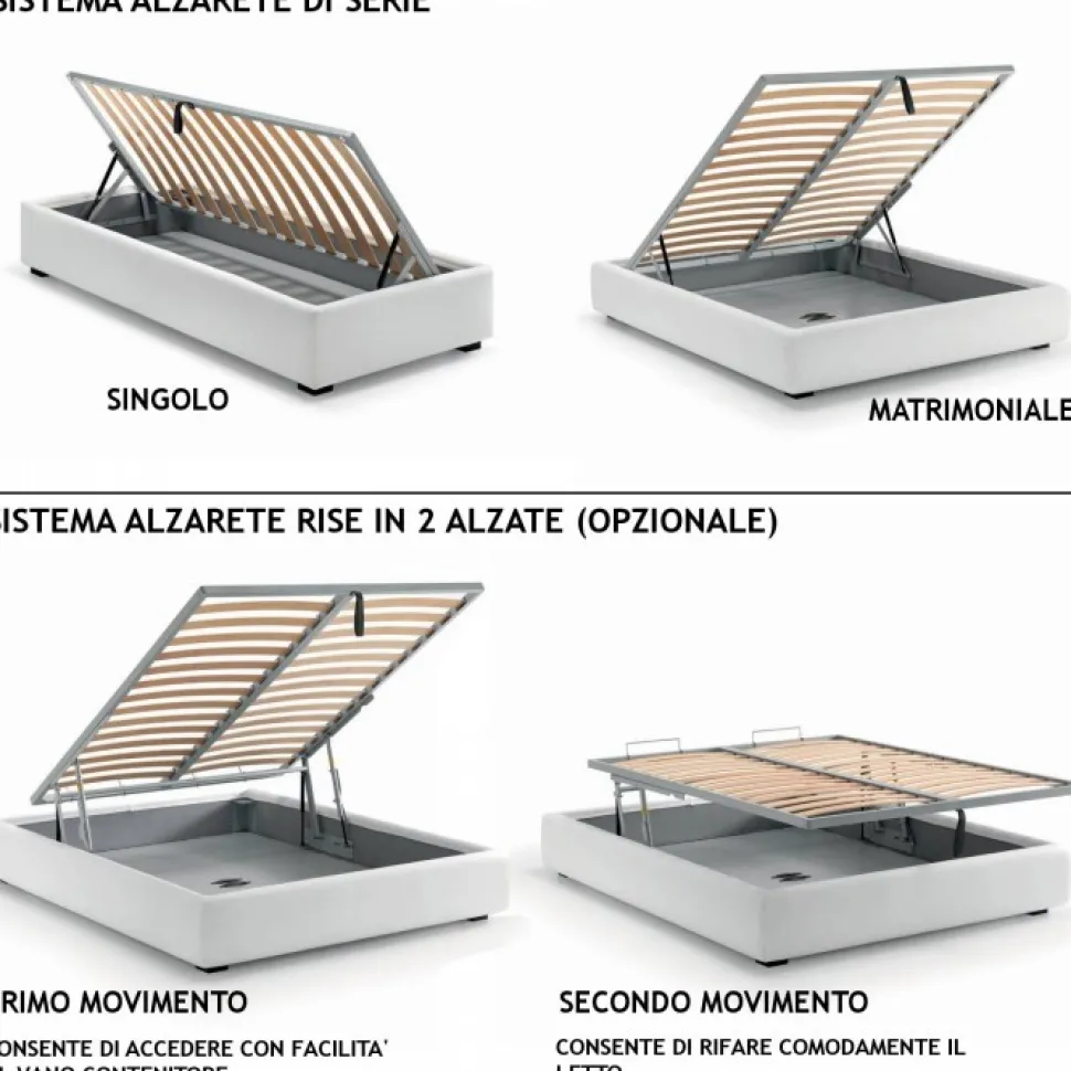 Letto Imbottito E Rivestito Relaxed Di Samoa. Realizzato In Italia Con Struttura In Legno Imbottita In Poliuretano.