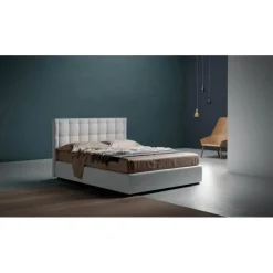 Letto Imbottito Fancy Con Contenitore E Con Testiera Trapuntata Contemporanea