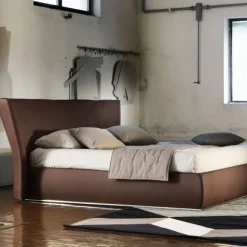 Letto Imbottito Giselle Plain Con Contenitore