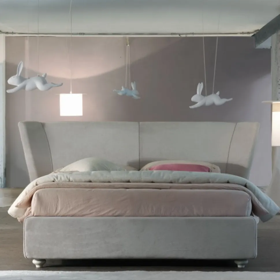Letto Imbottito Giselle Plain Con Contenitore