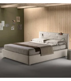 Letto Imbottito Pocket Con Contenitore, Singolo, Piazza E Mezza E Matrimoniale
