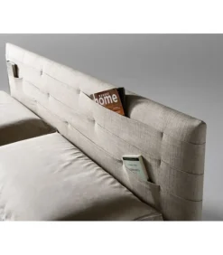 Letto Imbottito Pocket Con Contenitore, Singolo, Piazza E Mezza E Matrimoniale