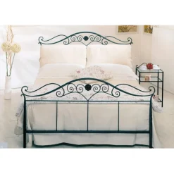 Letto In Ferro Matrimoniale Sorrento, Con Pediera O Giroletto