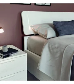 Letto In Legno Vela Con Led