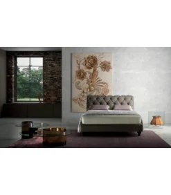 Letto King Lift Con La Struttura Completamente Imbottita Capitonne