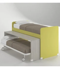 Letto Luna Alto Con Letto E Scrittoio Estraibili