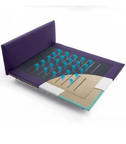 Letto Matrimoniale Modello Elle In Tessuto Di Felis