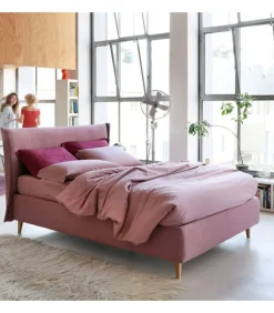 Letto Osaka H27, Imbottito E Rivestito Con Tessuti Sfoderabili.