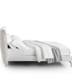 Letto Osaka H17, Imbottito E Rivestito.