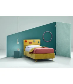 Letto Plain Compatto Con Contenitore, Linee Essenziali E Ridotto Ingombro