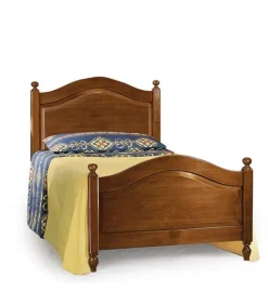 Letto Singolo In Tinta Noce Nazionale Modello Alba