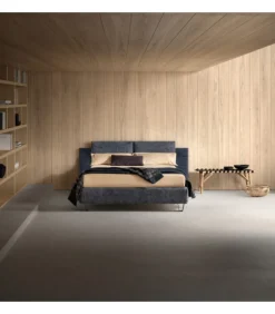 Letto Smash Di Samoa, Accessoriabile Di Pannelli Laterali. Rivestito In Pelle, Ecopelle O Tessuto.