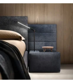 Letto Smash Di Samoa, Accessoriabile Di Pannelli Laterali. Rivestito In Pelle, Ecopelle O Tessuto.