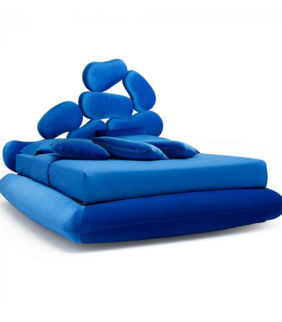 Letto Stones, Imbottito E Rivestito.