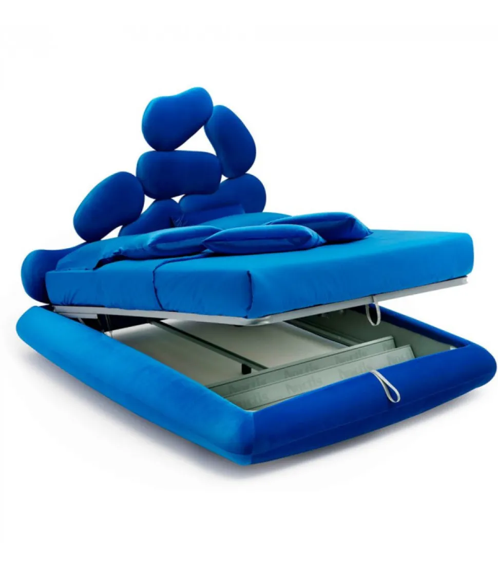 Letto Stones, Imbottito E Rivestito.