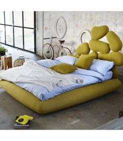 Letto Stones, Imbottito E Rivestito.