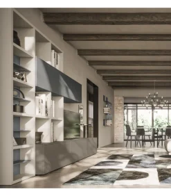 Libreria Con Basi Sporgenti Porta Tv