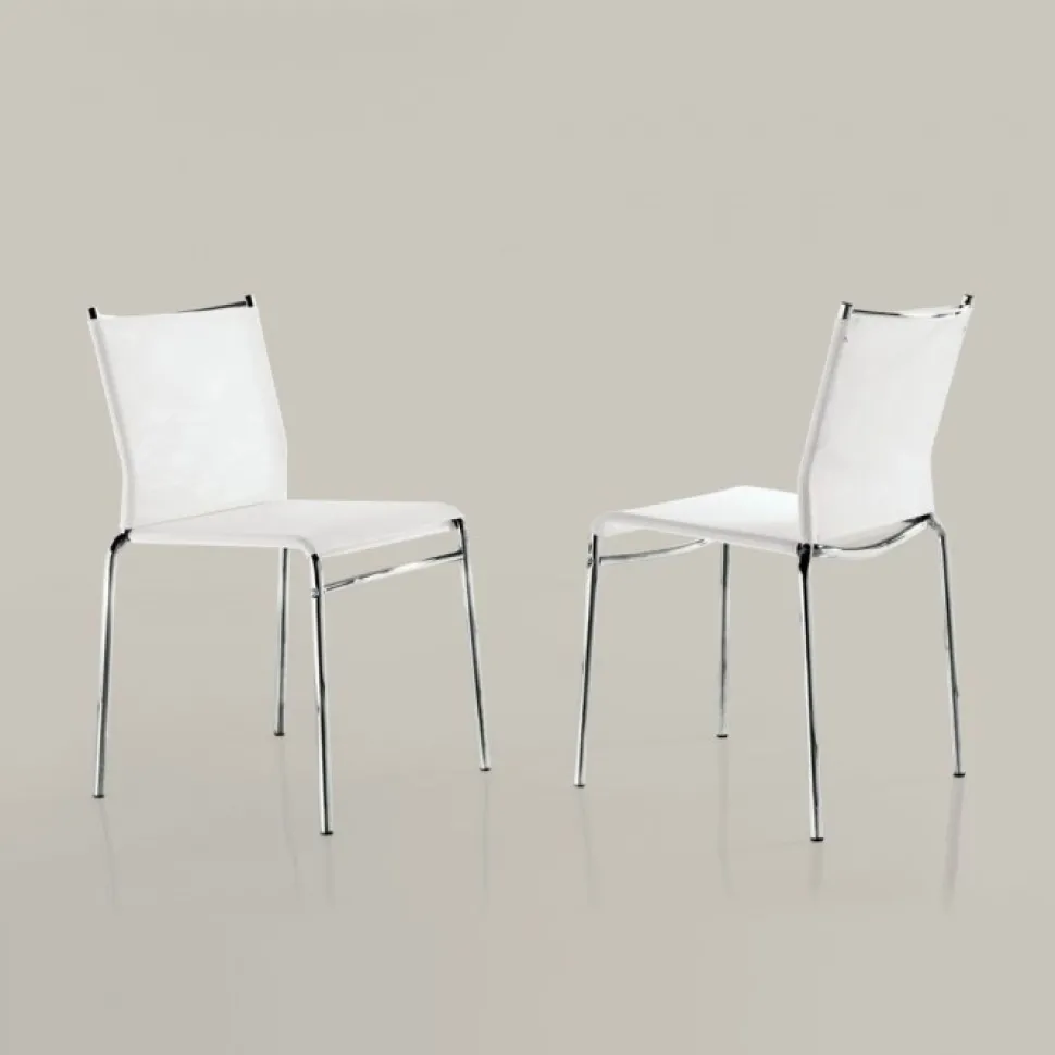 Liu, Sedia In Metallo Con Rivestimento Rete In Textplast