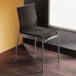 Liu, Sedia In Metallo Con Rivestimento Rete In Textplast