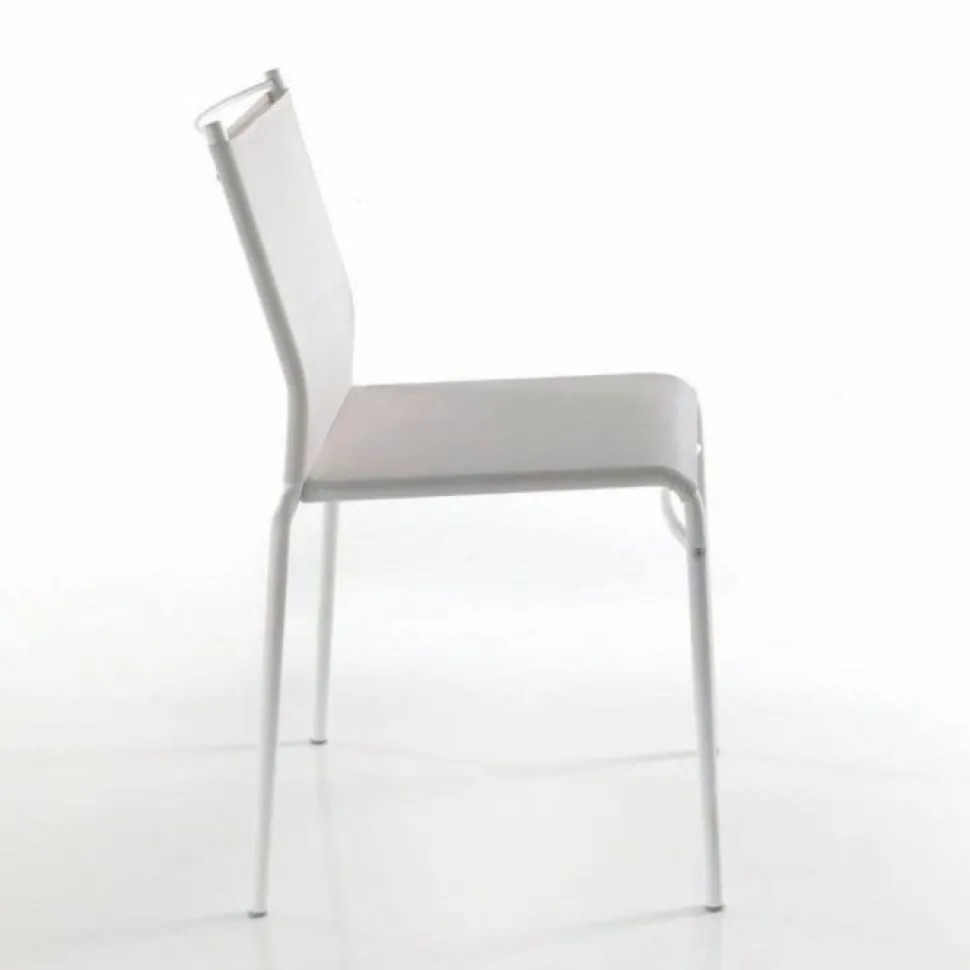 Liu, Sedia In Metallo Con Rivestimento Rete In Textplast