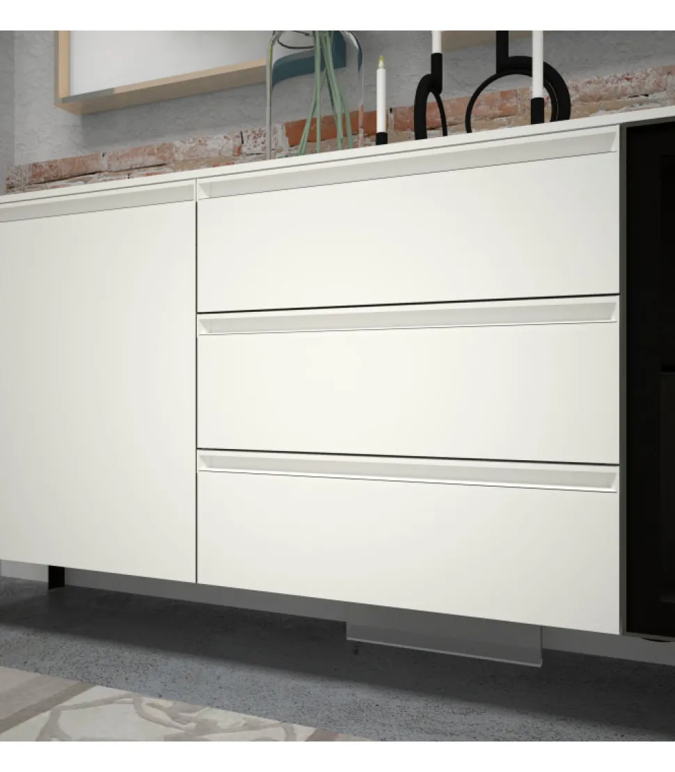 Madia Con Vetrine E Cassettiera