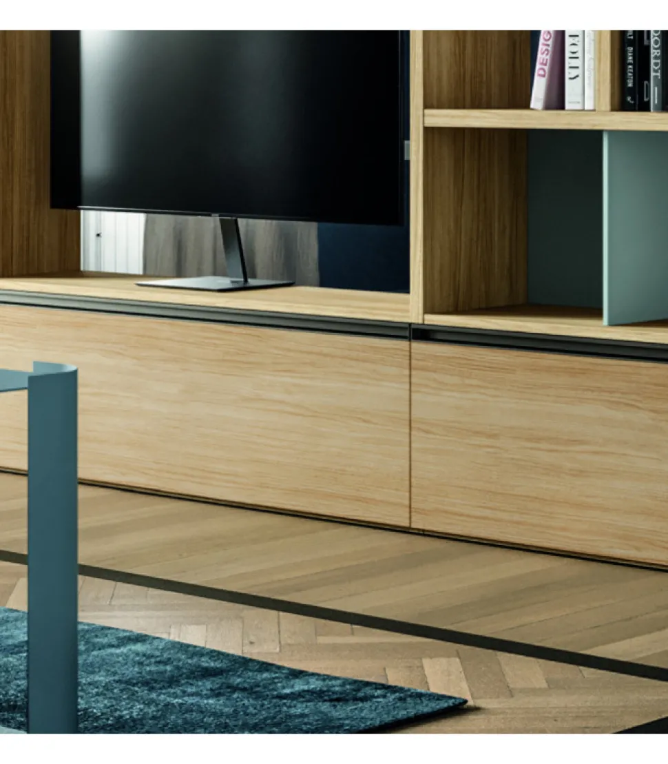 Madia Con Vetrine E Cassettiera