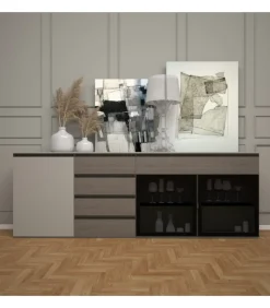 Madia Lineare Con Ante Vetro