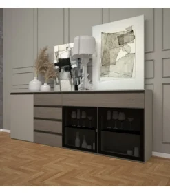 Madia Lineare Con Ante Vetro