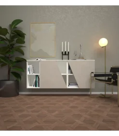 Madia Lineare Con Vani A Giorno E Ante Con Taglio Inclinato