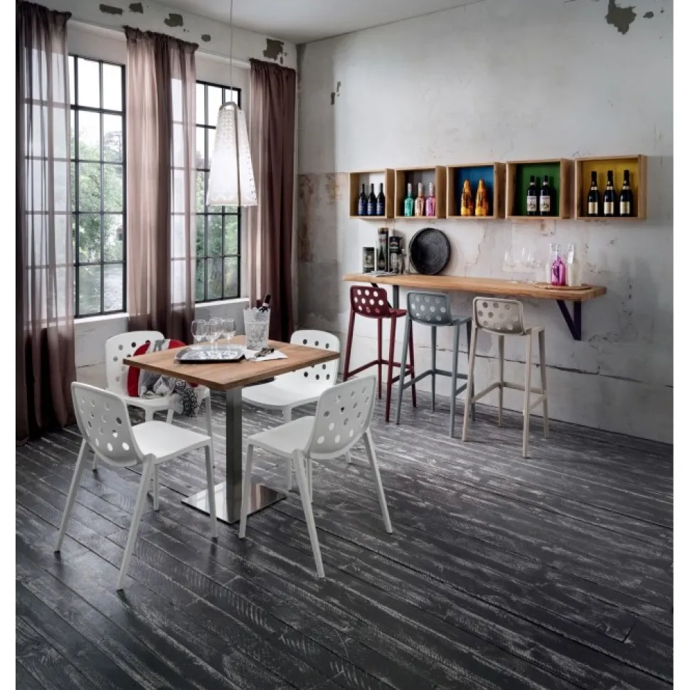 Mensola Bancone A Misura Al Cm. In Legno Con Supporti A Parete