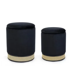 Milena Set 2 Pouf Con Contenitore