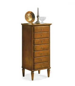 Mobile Con Cassetti In Legno Massello Tinto Noce