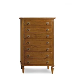 Mobile Con Cassetti In Legno Massello Tinto Noce