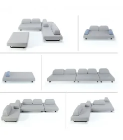 Modulo Santa Fe, Accessoriabile Di Cuscini.