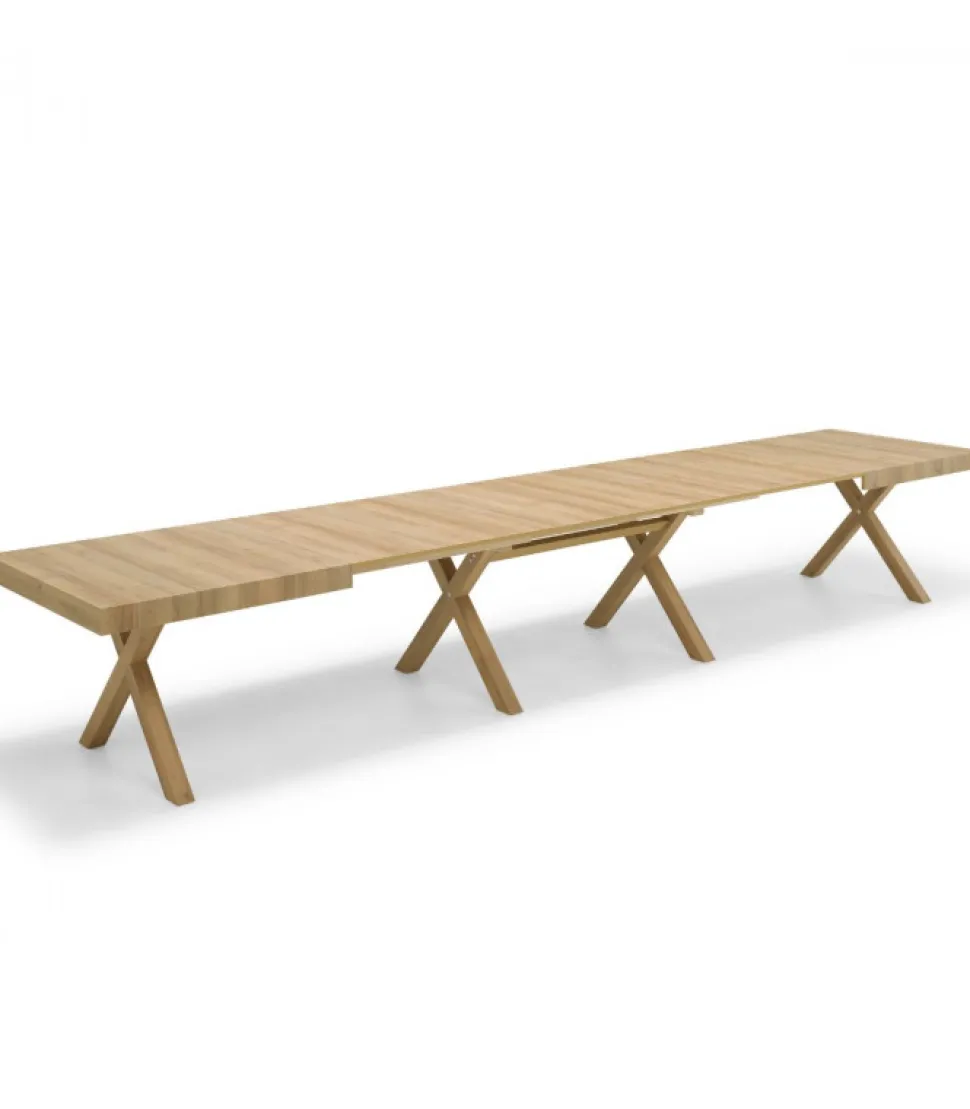 Monaco - Tavolo Allungabile Fino A 500 Cm Grazie Alla Scorrevolezza Estrema Delle Guide Brevettate