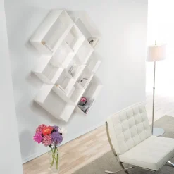 Mondrian, Libreria A Parete Componibile In Acciaio - Comp. 3